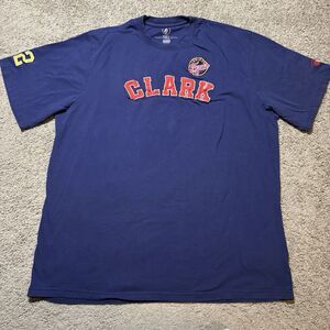 Fisll Caitlin Clark Indiana Fevers Navy Blue T-Shirt Adult 2XL WNBA Embroidered